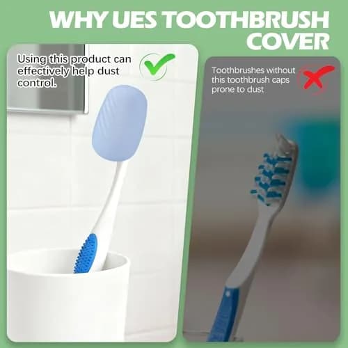 Lapfoon 6 Pack Toothbrush Covers, Silicone Tooth Brush Cover Cap | Family Pack & Travel Friendly thumbnail 4