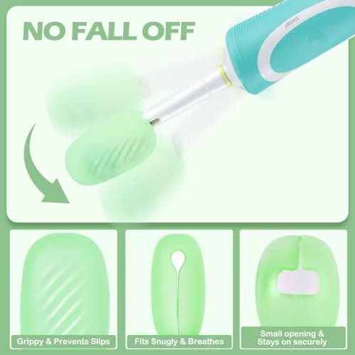 Lapfoon 6 Pack Toothbrush Covers, Silicone Tooth Brush Cover Cap | Family Pack & Travel Friendly thumbnail 5