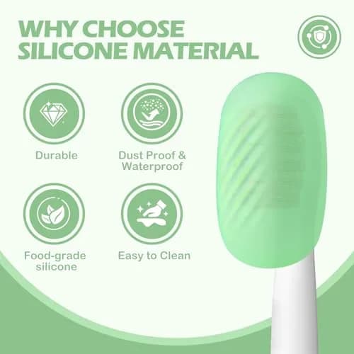 Lapfoon 6 Pack Toothbrush Covers, Silicone Tooth Brush Cover Cap | Family Pack & Travel Friendly thumbnail 3