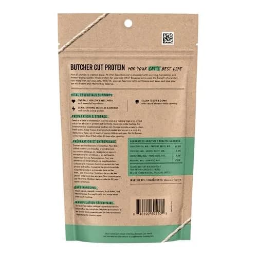 Vital Essentials Freeze Dried Minnows Cat Treats 1 oz (28.35 g) Bag | High Protein Raw Cat Food thumbnail 2