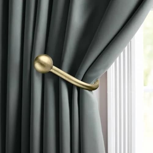 Gobutend Curtain Holdbacks 4pcs Antique Brass Wall Mount Drapery Tiebacks | Durable & Elegant thumbnail 2