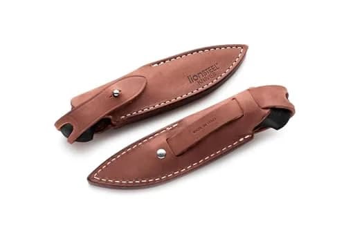 LionSteel WILLY Compact Fixed Blade Knife | Italian M390 Steel, Solid Handle, Titanium Guard (Green Micarta) thumbnail 2