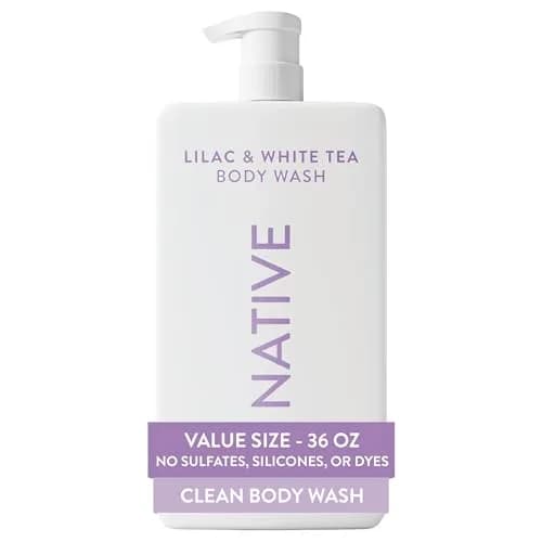 Native Clean Body Wash Lilac & White Tea 1065ml (36 Fl Oz) | Gentle pH-Balanced Formula for Sensitive Skin thumbnail 1