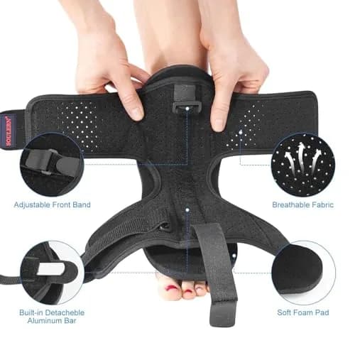 soulern Plantar Fasciitis Night Splint 2 Pack | Adjustable Dorsal Foot Orthotic for Heel Pain Relief thumbnail 2