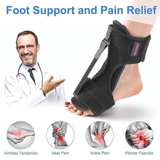 soulern Plantar Fasciitis Night Splint 2 Pack | Adjustable Dorsal Foot Orthotic for Heel Pain Relief thumbnail 3