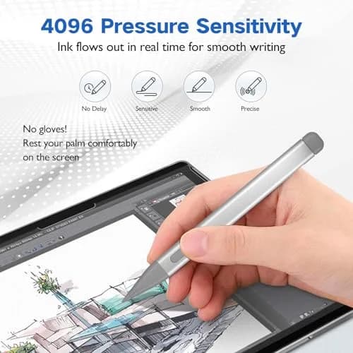 JvKzaen Slim Pen 2 for Microsoft Surface | 4096 Pressure, Eraser, Palm Rejection, Type-C Charge thumbnail 4