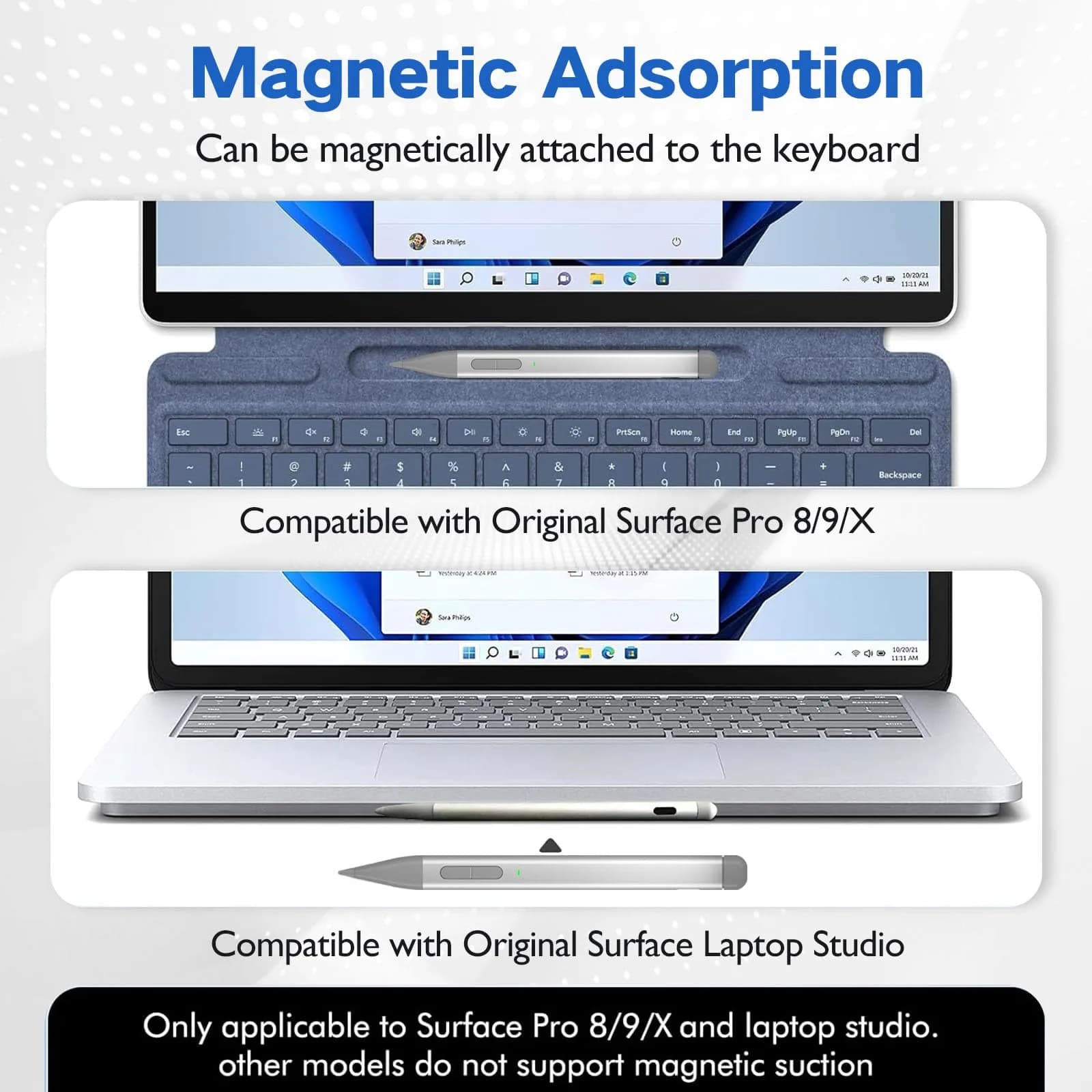 JvKzaen Slim Pen 2 for Microsoft Surface | 4096 Pressure, Eraser, Palm Rejection, Type-C Charge - view 6
