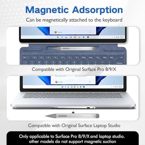 JvKzaen Slim Pen 2 for Microsoft Surface | 4096 Pressure, Eraser, Palm Rejection, Type-C Charge thumbnail 6