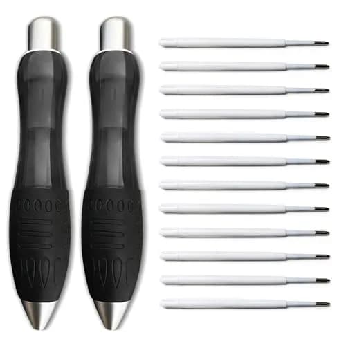 Lyforx Big Fat Pens 14pcs (2 Pens + 12 Refills) | Weighted for Tremor, Arthritis, Parkinson, Handicap thumbnail 1