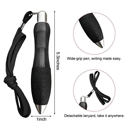 lyforx Big Fat Pens Aids Writing - 2 Pens + 12 Refills (Black & Blue) | Ergonomic Grip for Tremor & Arthritis thumbnail 2