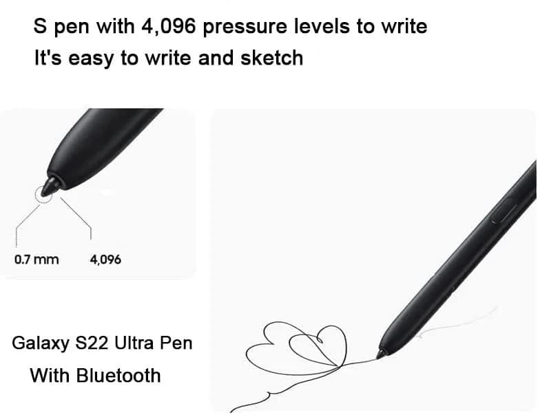 Befzygwk S Pen Replacement for Samsung Galaxy S22 Ultra 5G with Bluetooth, Burgundy | 4096 Pressure Levels - view 5