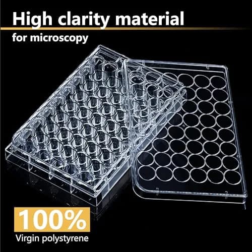 4E's USA 48 Well Cell Culture Plate with Lid | Tissue Culture Treated, Sterile, High Clarity (70-120 chars) thumbnail 4