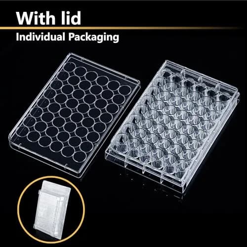 4E's USA 48 Well Cell Culture Plate with Lid | Tissue Culture Treated, Sterile, High Clarity (70-120 chars) thumbnail 6