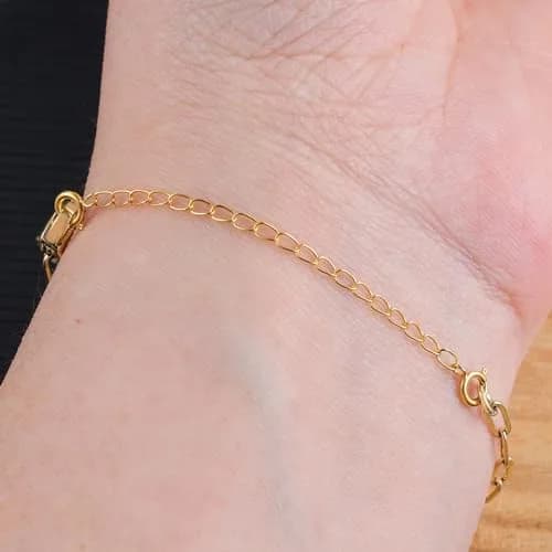 LANCHARMED 18K Solid Gold Extender for Necklace Bracelet 2 Inches | Durable Adjustable Chain for Women thumbnail 5