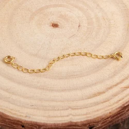 LANCHARMED 18K Solid Gold Extender for Necklace Bracelet 2 Inches | Durable Adjustable Chain for Women thumbnail 2