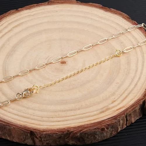 LANCHARMED 18K Solid Gold Extender for Necklace Bracelet 2 Inches | Durable Adjustable Chain for Women thumbnail 3