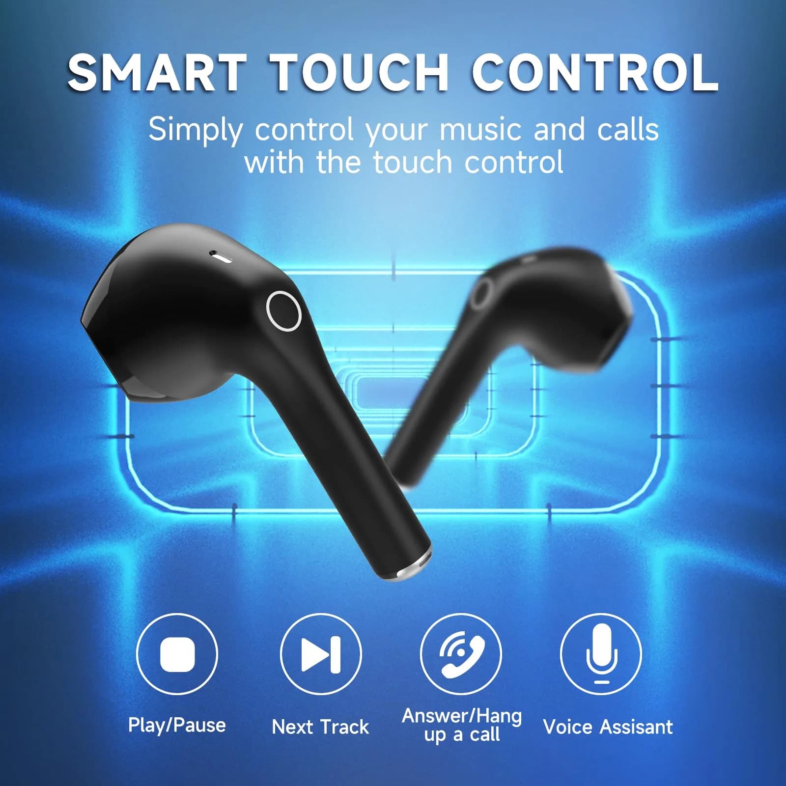 1 Hora Bluetooth 5.3 Wireless Earbuds with Charging Case | 22 Hours Playtime - view 5