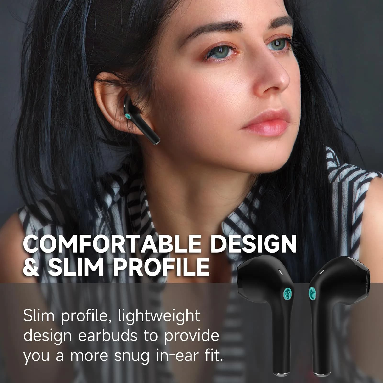 1 Hora Bluetooth 5.3 Wireless Earbuds with Charging Case | 22 Hours Playtime - view 7