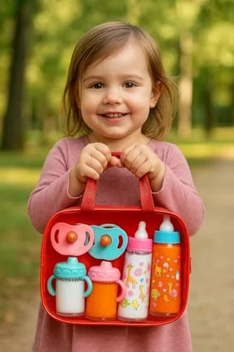 fash n kolor My Sweet Baby Disappearing Doll Feeding Set 6 Piece | Ages 3+ thumbnail 5