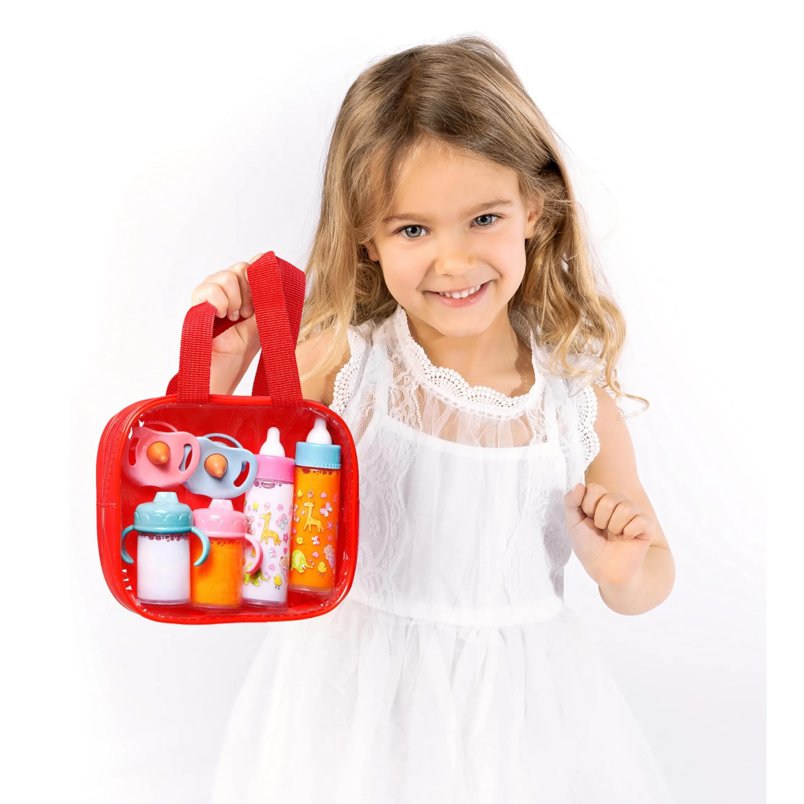 My Sweet Baby Red 13-Piece Doll Feeding & Diaper Bag Set with Disappearing Milk Bottles | Ages 3+ - view 2