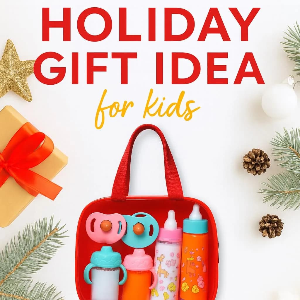 My Sweet Baby Red 13-Piece Doll Feeding & Diaper Bag Set with Disappearing Milk Bottles | Ages 3+ - view 3