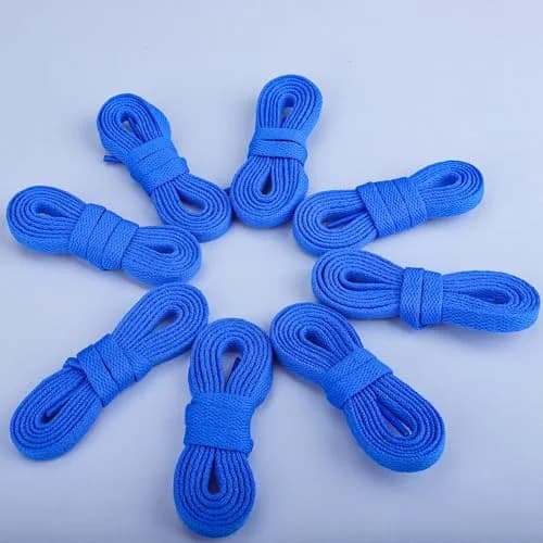 Teskyer Flat Shoe Laces for Sneakers, 55 Inch Sky Blue | Strong Braided Polyester, 4 Pairs, Versatile Fit thumbnail 8