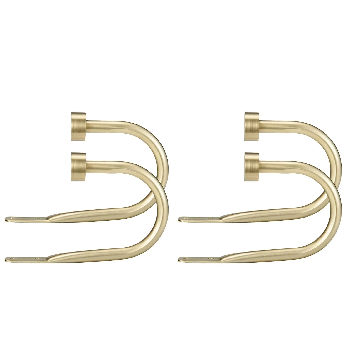 Mayrhyme Premium Curtain Holdback Set of 4 | Brass Finish, 18.5cm (7.28") Height, 11cm (4.33") Width