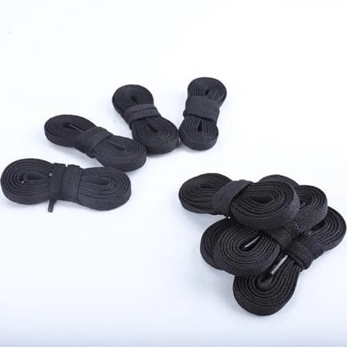 Teskyer Flat Shoe Laces 47 Inch Black | Durable Polyester, Universal Fit for Sneakers thumbnail 9