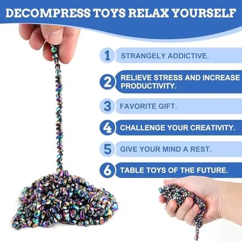 Matassari 550pcs Magnetic Balls Fidget Toy Set | Non-Toxic, BPA-Free, ASTM-Tested thumbnail 7