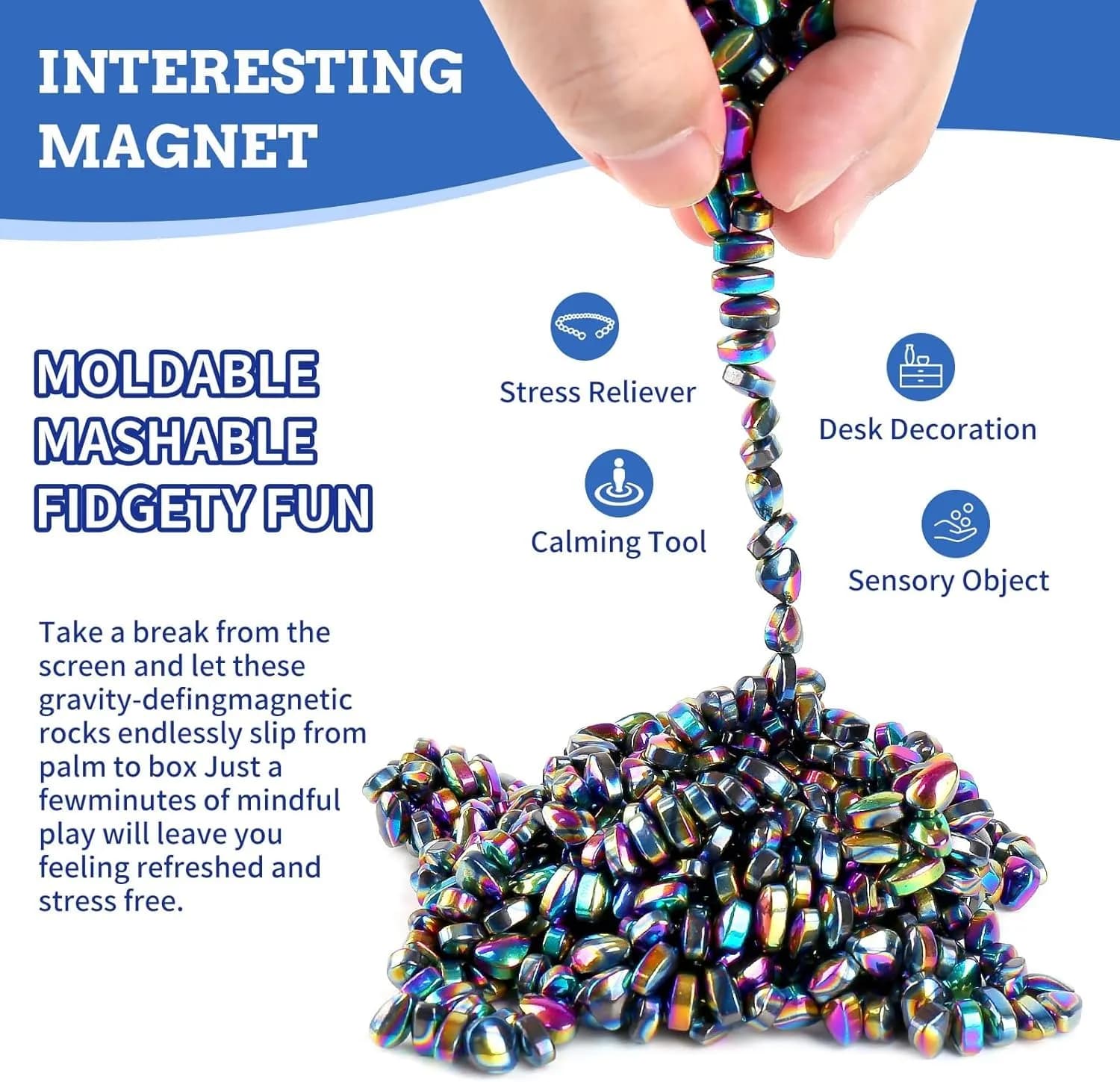 Matassari 550pcs Magnetic Balls Fidget Toy Set | Non-Toxic, BPA-Free, ASTM-Tested - view 2