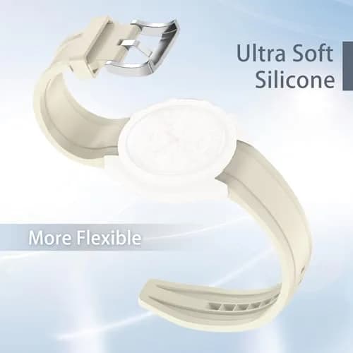 Tovimall 20mm Silicone Watch Band for Omega x Swatch Moonswatch | Starlight thumbnail 2
