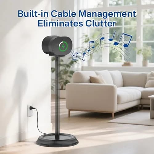 Chunxiao Heavy-Duty Speaker Stand Pair for Sonos Era 300, 39.4 inches | Secure Mounting with Cable Management thumbnail 4