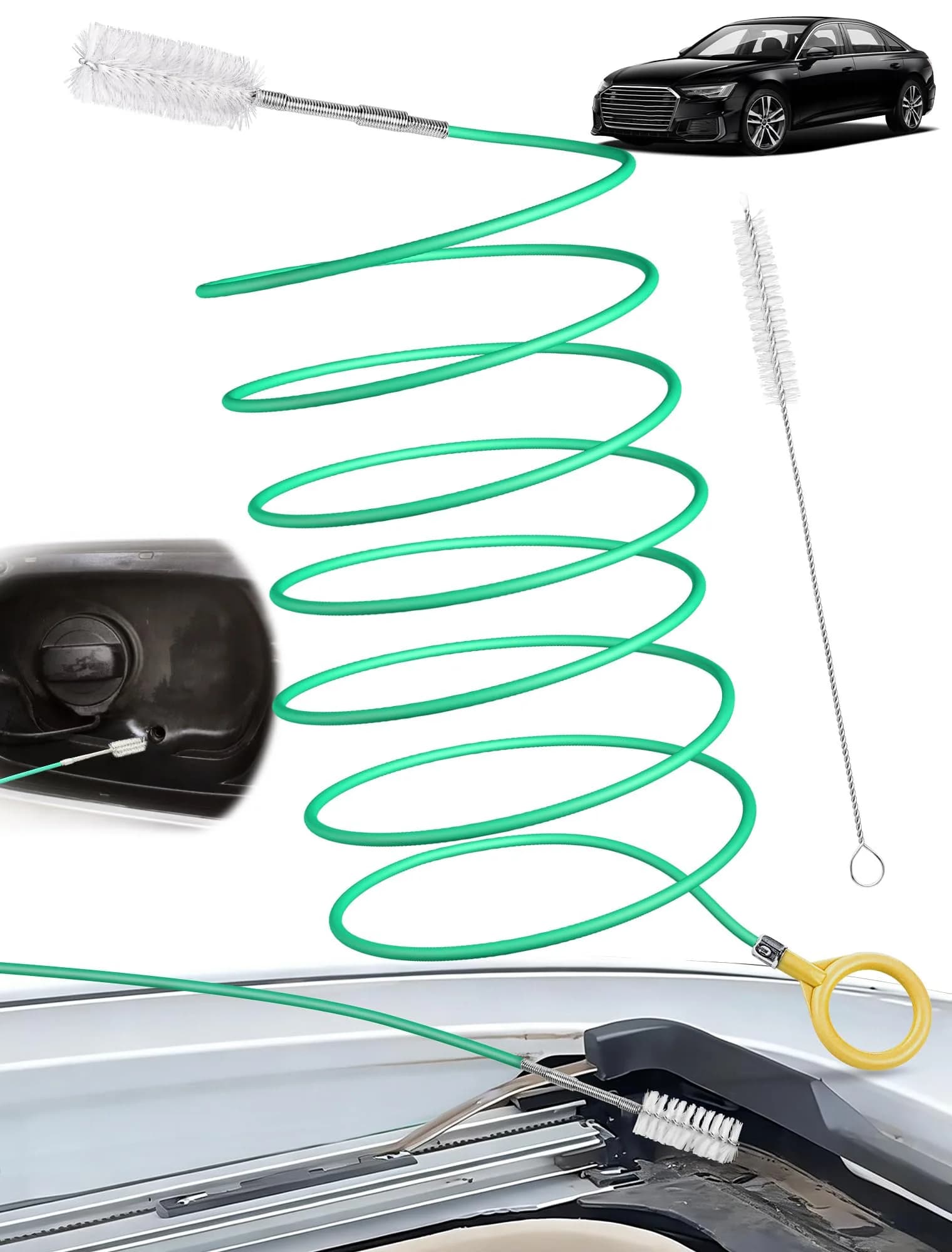 SARDVISA 120-Inch Flexible Sunroof Drain Cleaning Brush | Clears Narrow Pipes & Drains - main product image