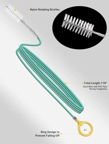 SARDVISA 120-Inch Flexible Sunroof Drain Cleaning Brush | Clears Narrow Pipes & Drains thumbnail 2