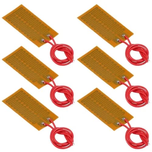 Coliao 12V 7W 25mmx50mm Polyimide Heater Plate (6-Pack) | Adhesive PI Heating Film Strip thumbnail 1