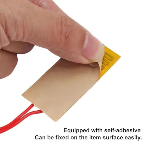 Coliao 12V 7W 25mmx50mm Polyimide Heater Plate (6-Pack) | Adhesive PI Heating Film Strip thumbnail 5