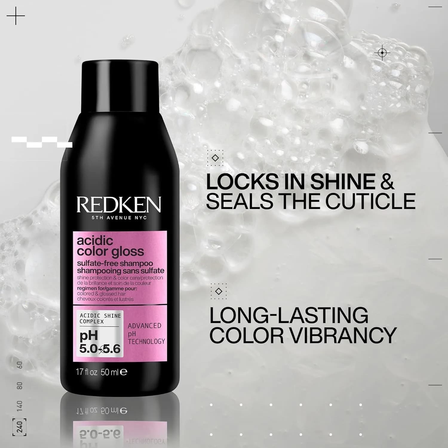 Redken Acidic Color Gloss Shampoo – 50ml (1.7 Fl Oz) | Shine For Color-Treated Hair - view 3