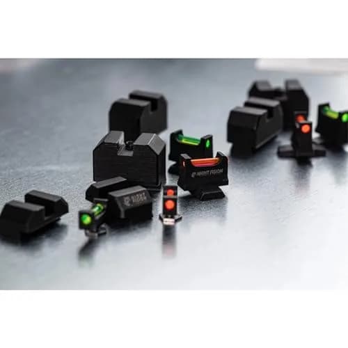 Night Fision Optic Fiber Sight Set for Sig Sauer P320/P365 | Green Front, .345-.332 Height, CNC Steel, Optics Ready thumbnail 5
