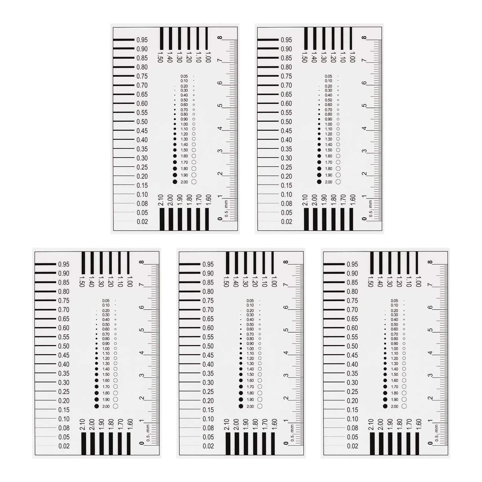 HARFINGTON High Precision SEC Size Estimation Chart 8cm | Flaw Detection Film Ruler for Diameter & Line Width