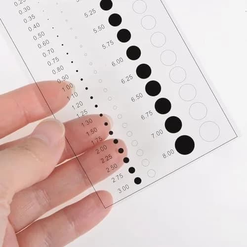 HARFINGTON High Precision SEC Size Estimation Chart Transparency Flaw Detection Film Ruler for Diameter Defects Measuring | Accurate Inspection Tool thumbnail 5