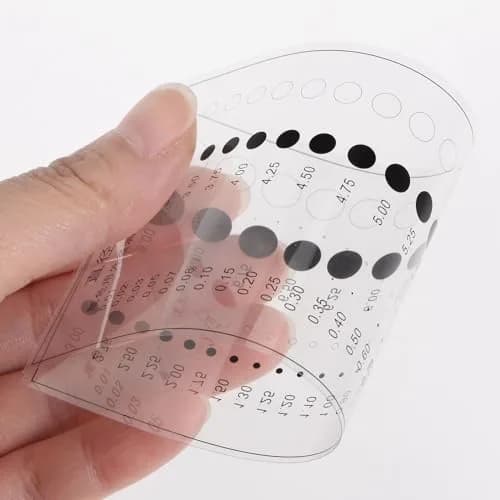 HARFINGTON High Precision SEC Size Estimation Chart Transparency Flaw Detection Film Ruler for Diameter Defects Measuring | Accurate Inspection Tool thumbnail 6