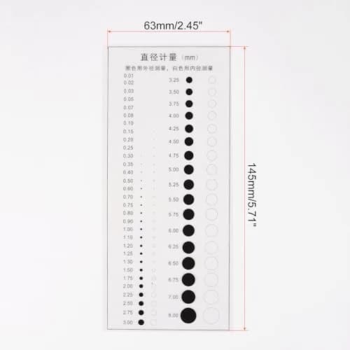 HARFINGTON High Precision SEC Size Estimation Chart Transparency Flaw Detection Film Ruler for Diameter Defects Measuring | Accurate Inspection Tool thumbnail 2