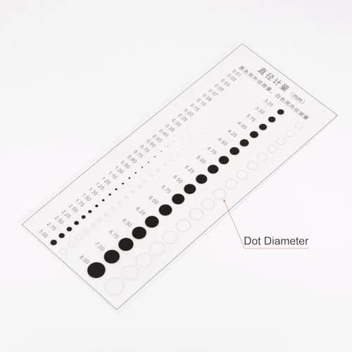 HARFINGTON High Precision SEC Size Estimation Chart Transparency Flaw Detection Film Ruler for Diameter Defects Measuring | Accurate Inspection Tool thumbnail 3
