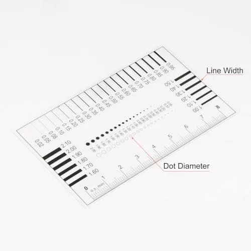 HARFINGTON High Precision SEC Size Estimation Chart 93x58mm (3.66"x2.28") Transparency Flaw Detection Film Ruler thumbnail 3