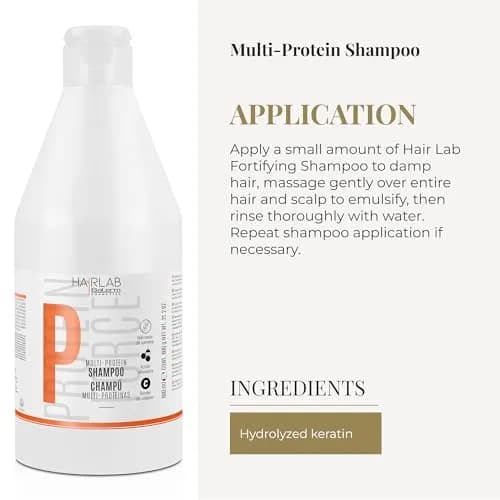 Salerm Fortifying Shampoo - Multi-Protein Hair Lab Shampoo 600 ml | Nourishes & Strengthens Damaged Hair thumbnail 4