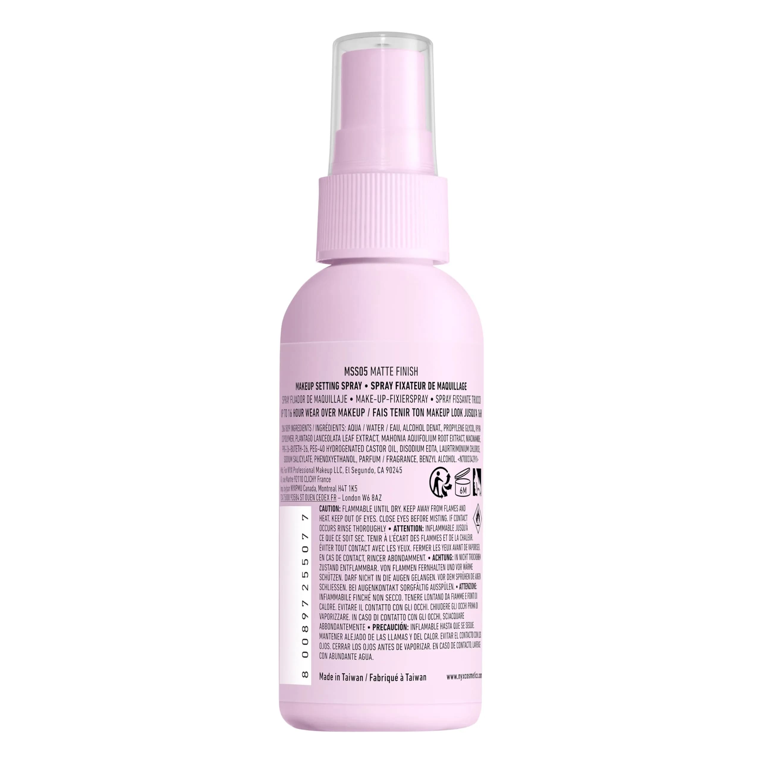 NYX PROFESSIONAL MAKEUP Marshmellow Matte Setting Spray 60ml (2.03 Fl Oz) | Vegan Formula for 16HR Makeup Wear - view 7