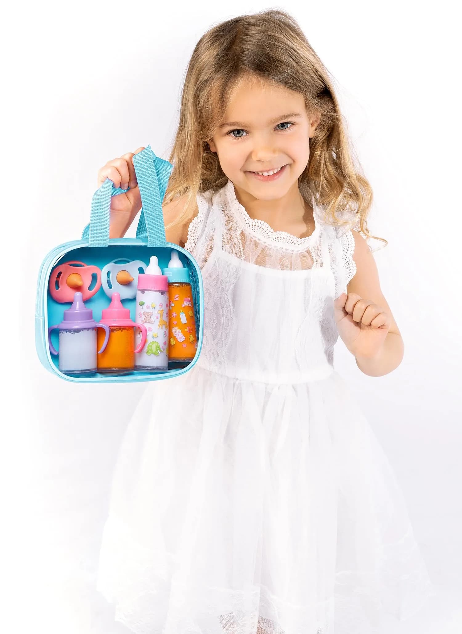 My Sweet Baby Blue 6-Piece Doll Feeding & Diaper Bag Set with Disappearing Milk Bottles - view 3