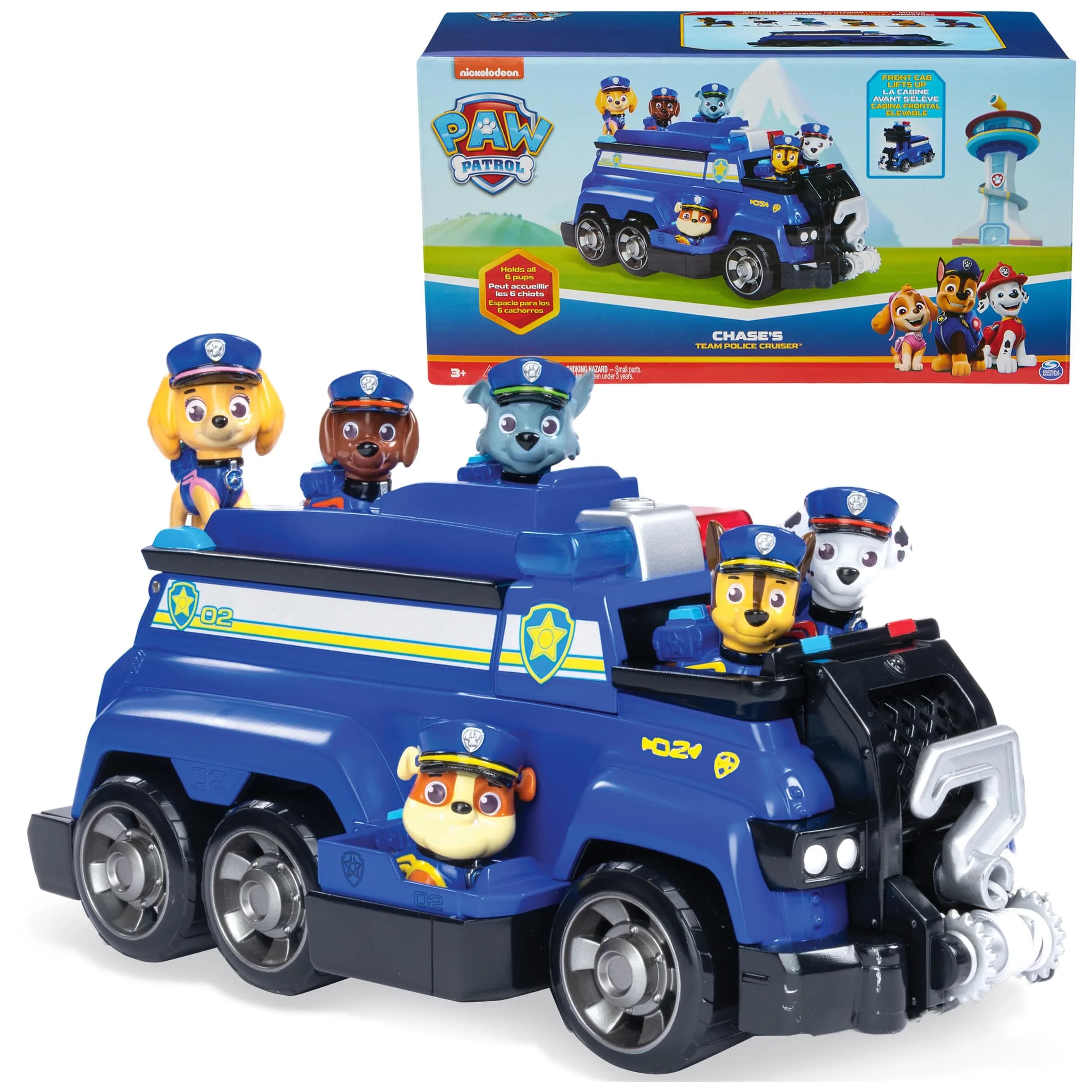 Paw Patrol Team Cruiser Vehicle with 6 Collectible Pup Figures | ASTM-Tested Toy Playset for Kids 3+ - main product image