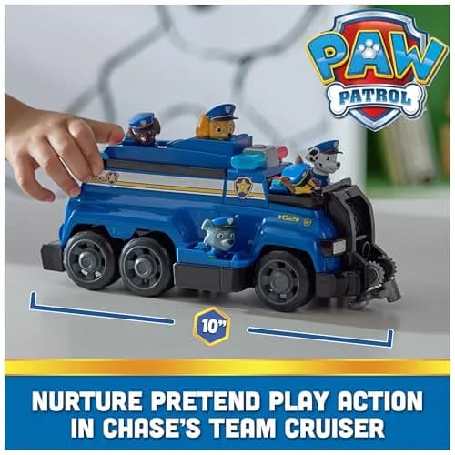 Paw Patrol Team Cruiser Vehicle with 6 Collectible Pup Figures | ASTM-Tested Toy Playset for Kids 3+ thumbnail 2