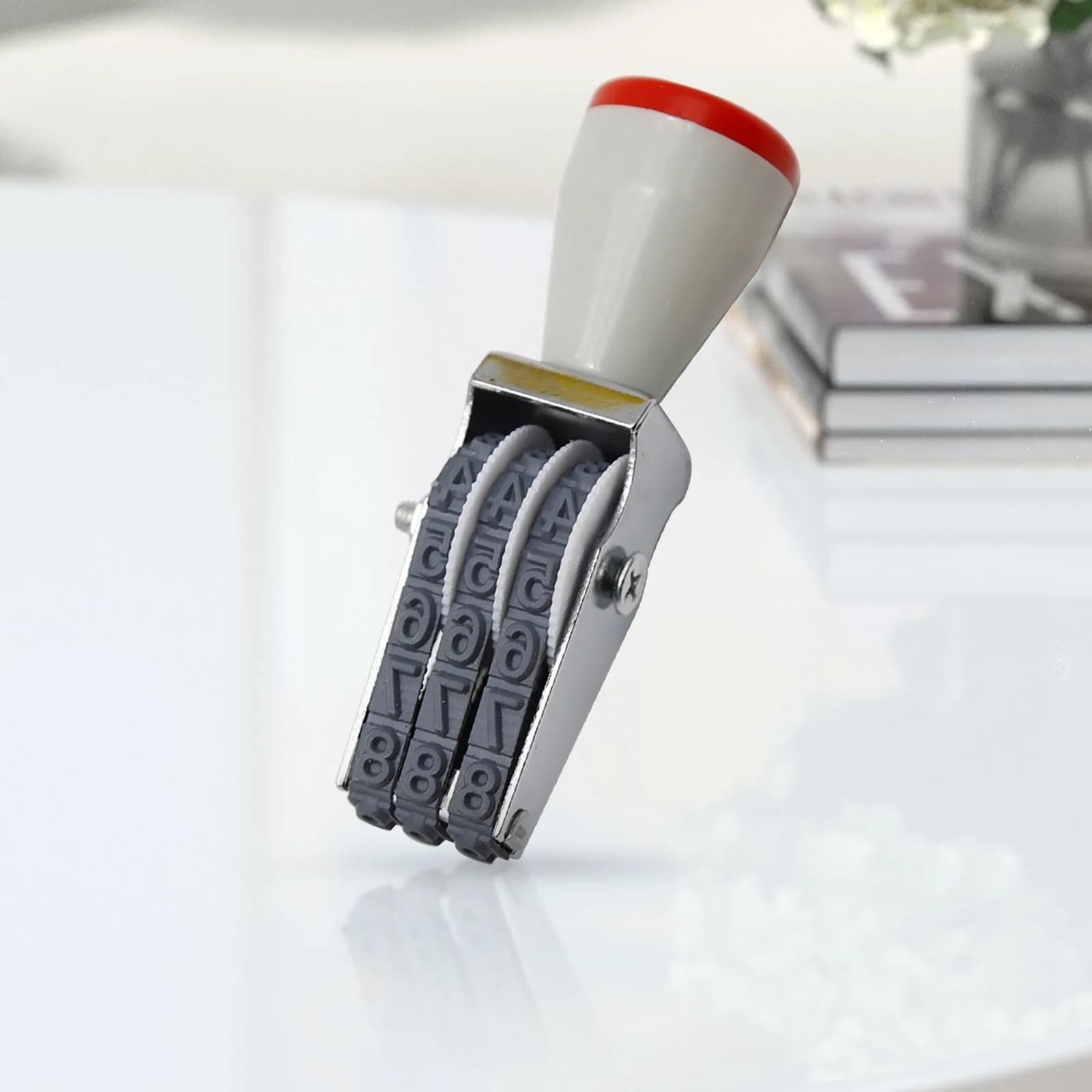 EATAKWARD 3 Digit Number Stamp with Symbols, Adjustable Rotating Price Tag Stamp 9.5cm (3.74in) - view 5